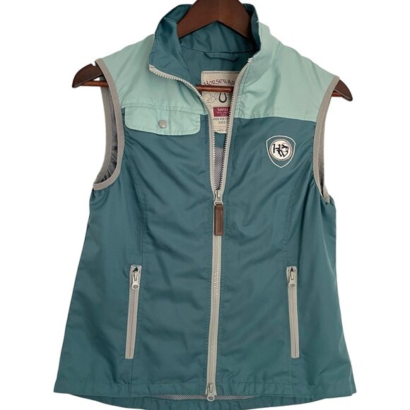 Horseware Ireland Zip Up Vest S / 6 Blue Lightweight Equestrian Riding Gillet - Picture 1 of 5